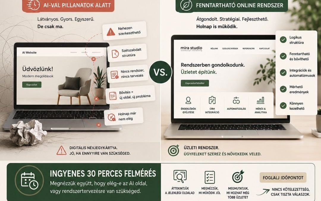 Gombnyomásra weboldalt? A nagy AI-illúzió és a valóság